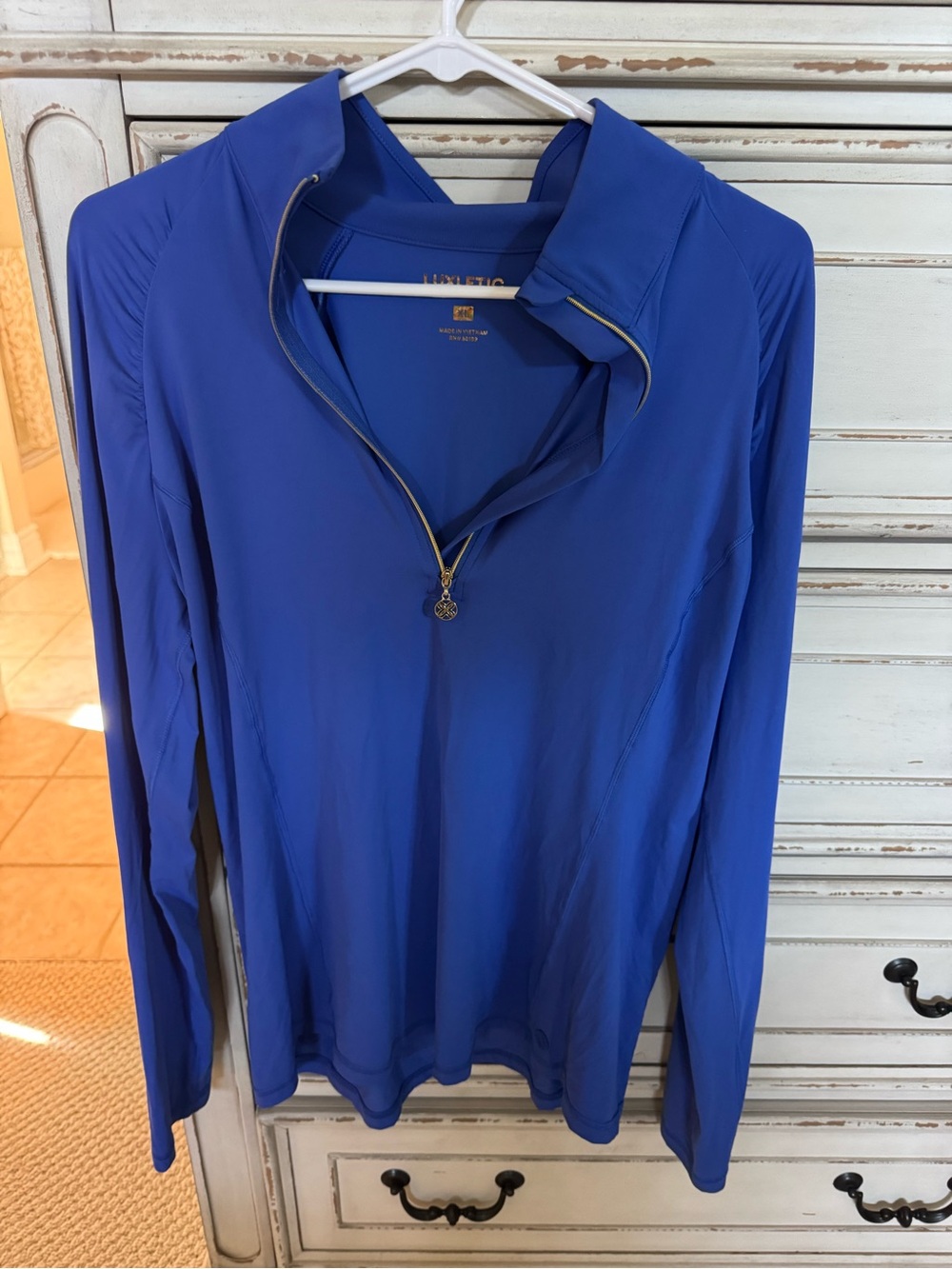 Lilly Pulitzer Justine half sip royal blue XL